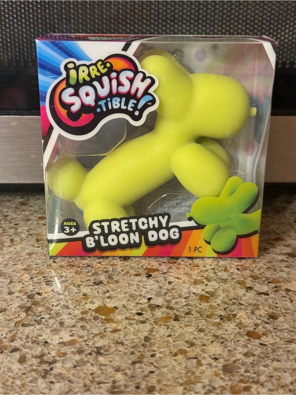 Stretchy B'loon Dog Toy - Yellow/Green